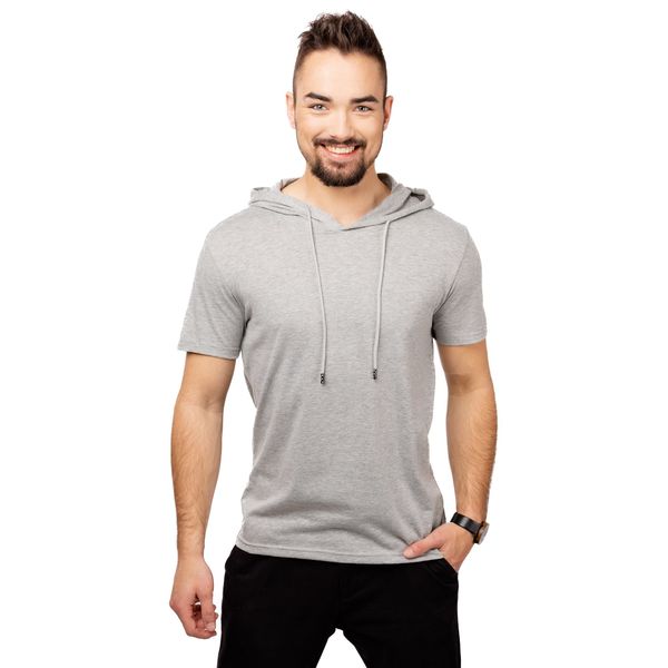 Glano Men's Hooded T-Shirt GLANO - grey