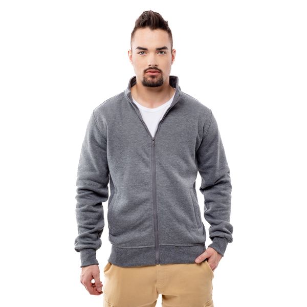 Glano Men's Zipper Sweatshirt GLANO - dark gray
