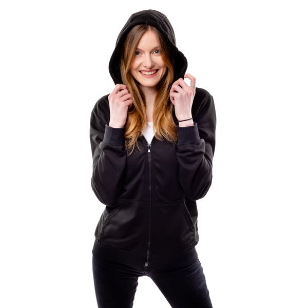 Glano Women's Hoodie with Zipper GLANO - Black