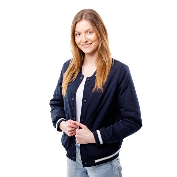 Glano Women's Quilted Bomber Jacket GLANO - navy
