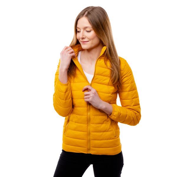 Glano Women's quilted jacket GLANO - yellow