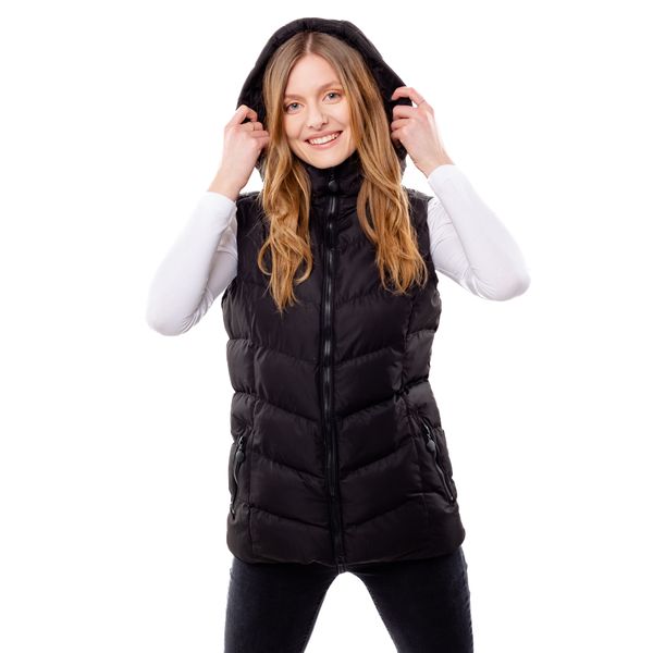 Glano Women's quilted vest GLANO - black