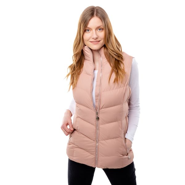 Glano Women's quilted vest GLANO - pink