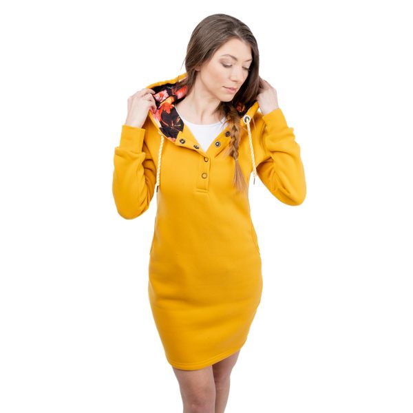 Glano Women's Sweatshirt Dress GLANO - yellow