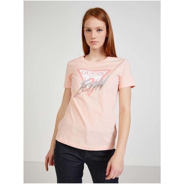 Guess Apricot Women's T-Shirt Guess - Women