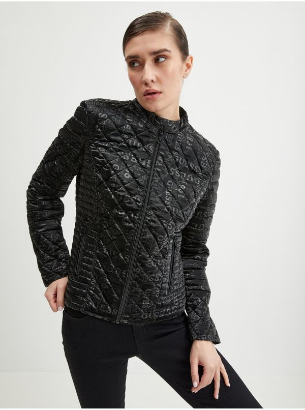 Guess Black Ladies Waterproof Quilted Jacket Guess New Vona - Women