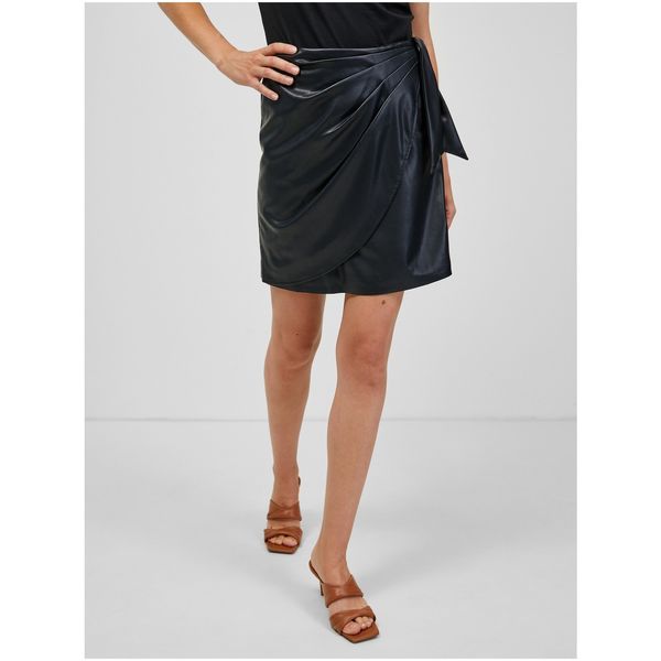 Guess Black Leatherette Skirt Guess Carine - Women