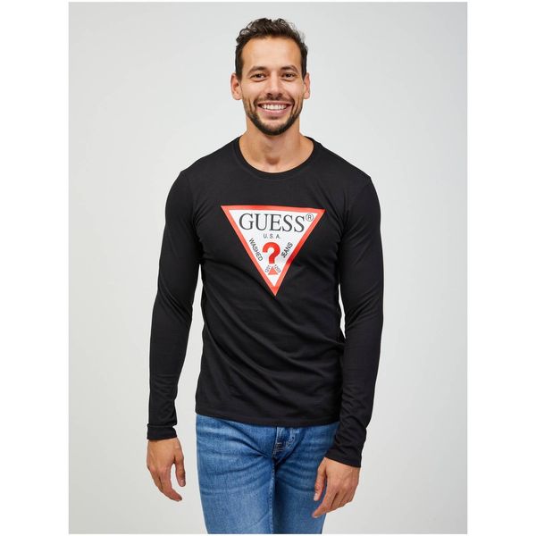 Guess Black Men's Long Sleeve T-Shirt Guess - Men's