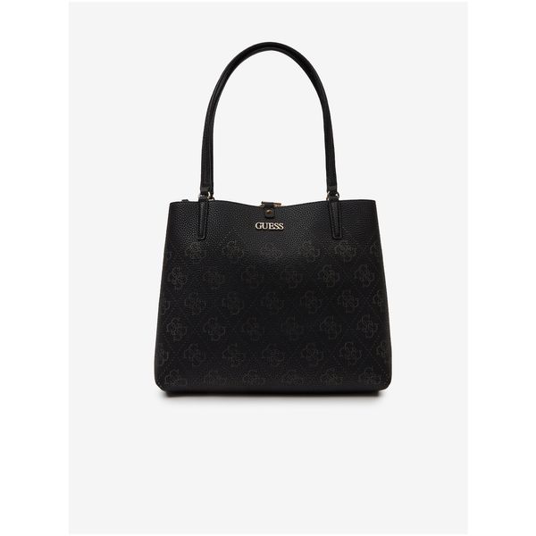 Guess Black Patterned Handbag Guess Amara Society - Women