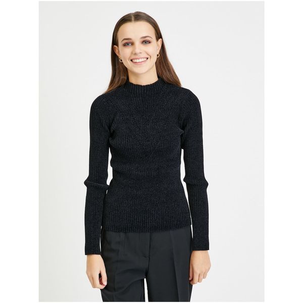 Guess Black Women's Ribbed Sweater Guess Rita - Women