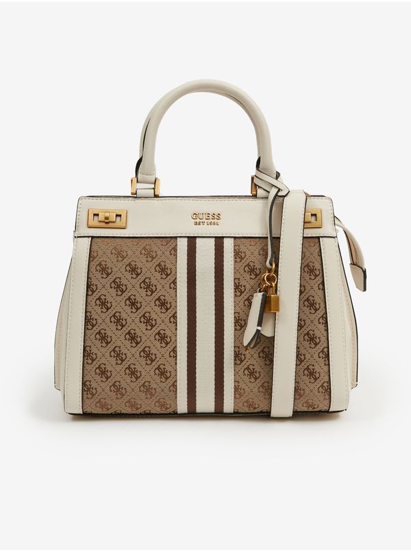 Guess Brown-cream patterned handbag Guess Katey - Women