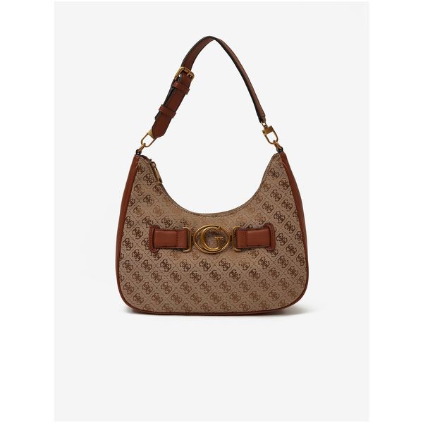 Guess Brown Patterned Handbag Guess Aviana - Women