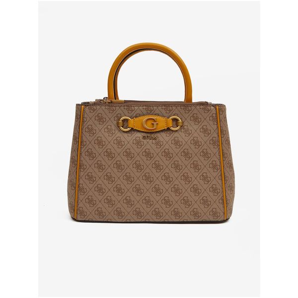 Guess Brown Patterned Handbag Guess Izzy - Women