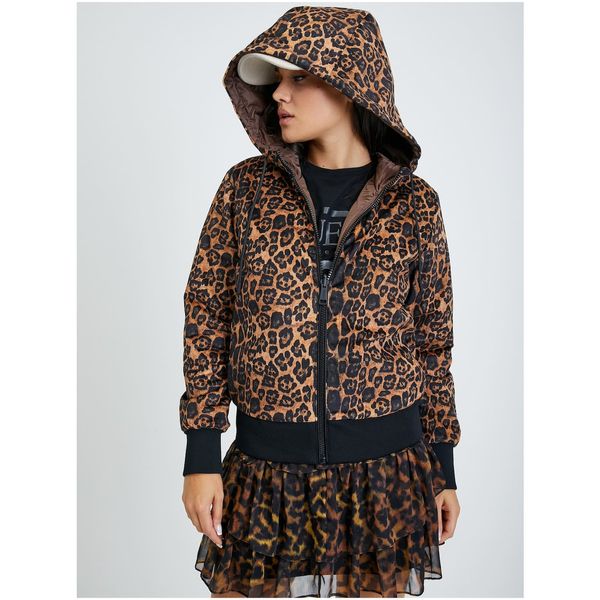 Guess Brown Women's Patterned Double-Sided Jacket Guess Madeleine - Women