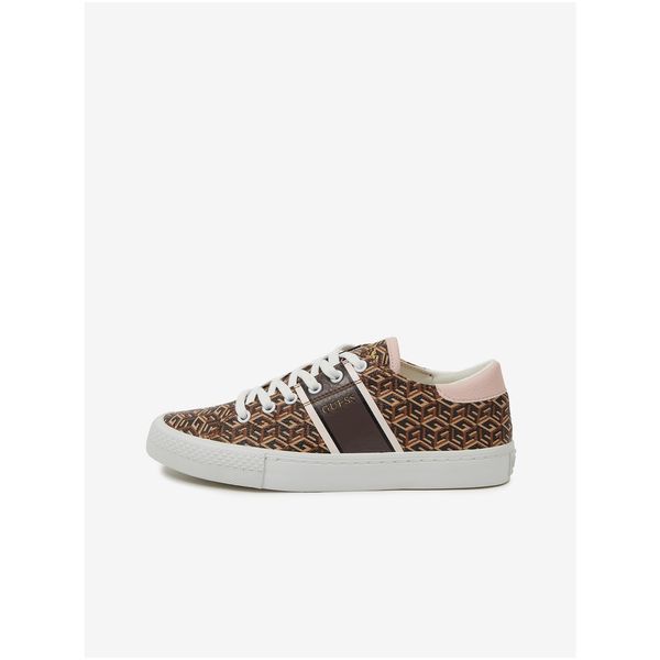 Guess Brown Women's Patterned Sneakers Guess Ester - Women