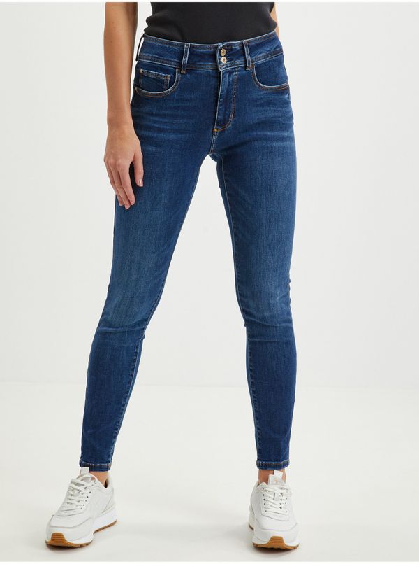 Guess Dark Blue Womens Skinny Fit Jeans Guess Shape Up - Women