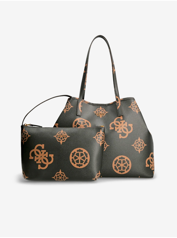 Guess Dark Brown Women's Patterned Handbag Guess - Women
