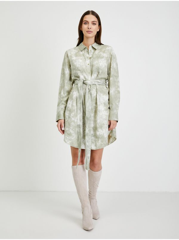 Guess Green Batik Shirt Dress Guess Shonda - Women