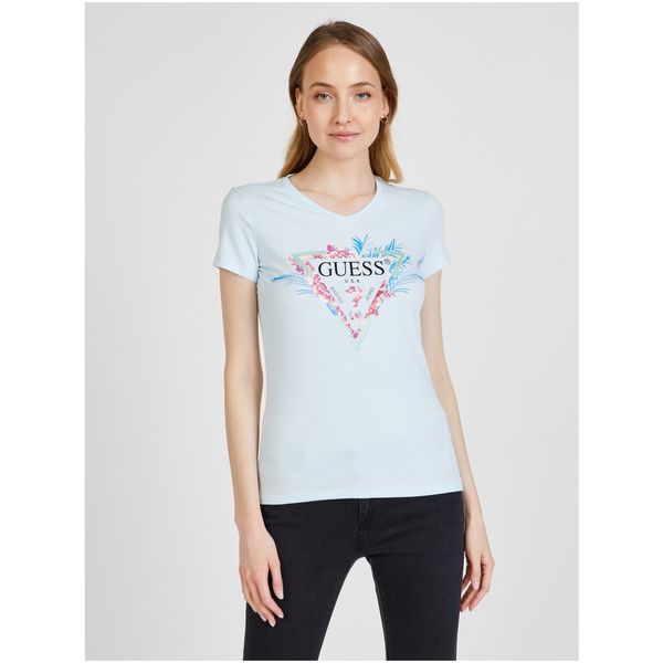 Guess Light Blue Women's T-Shirt Guess - Women