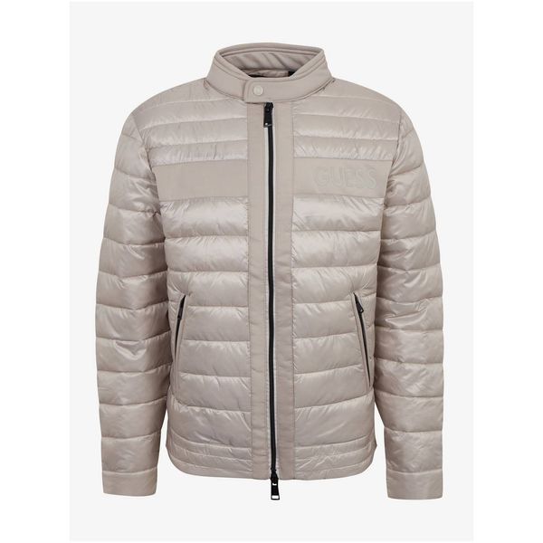 Guess Light gray men's quilted jacket Guess - Men