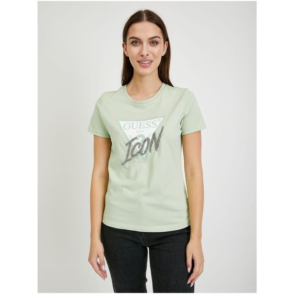 Guess Light Green Women's T-Shirt Guess - Women