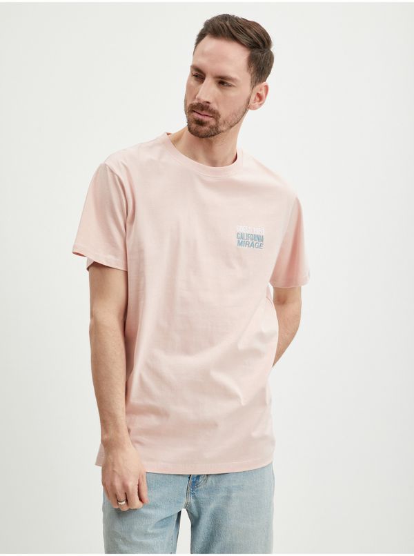 Guess Light pink Mens T-Shirt Guess Back Mirage - Men