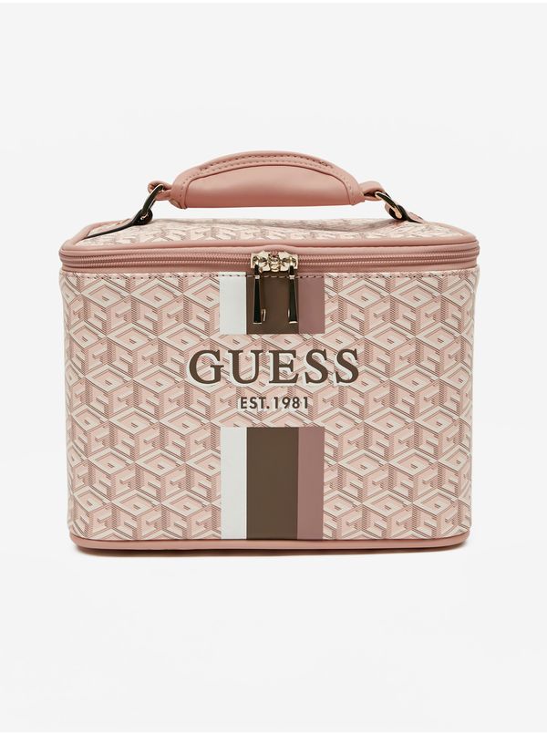 Guess Light Pink Women's Patterned Cosmetic Case Guess Wilder Be - Women