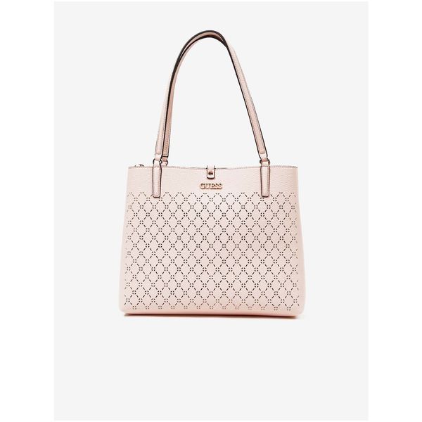 Guess Light Pink Women's Patterned Handbag Guess - Women