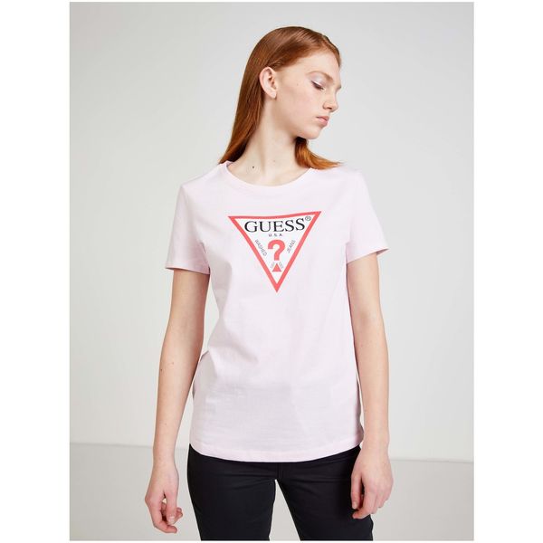 Guess Light Pink Women's T-Shirt Guess - Women