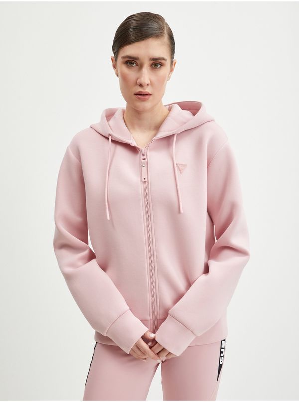 Guess Light Pink Women's Zippered Hoodie Guess Allie - Women