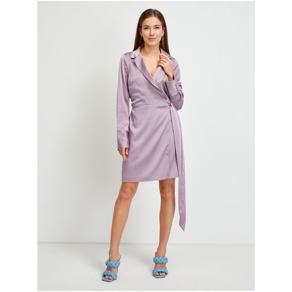Guess Light Purple Women's Shiny Wrap Dress Guess - Women
