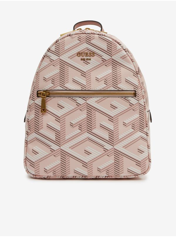 Guess Pink Women Patterned Backpack Guess Vikky - Women