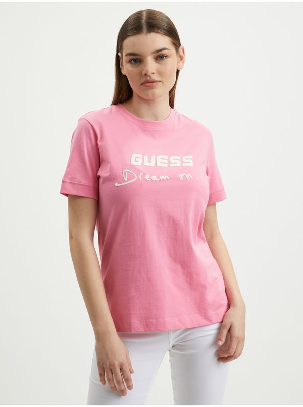 Guess Pink Women's T-Shirt Guess Dalya - Women
