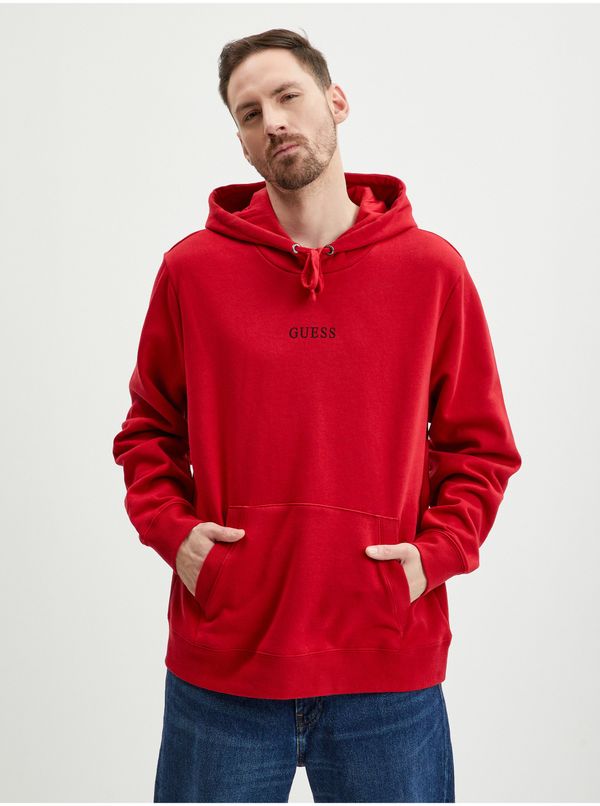 Guess Red Mens Hoodie Guess Roy - Men