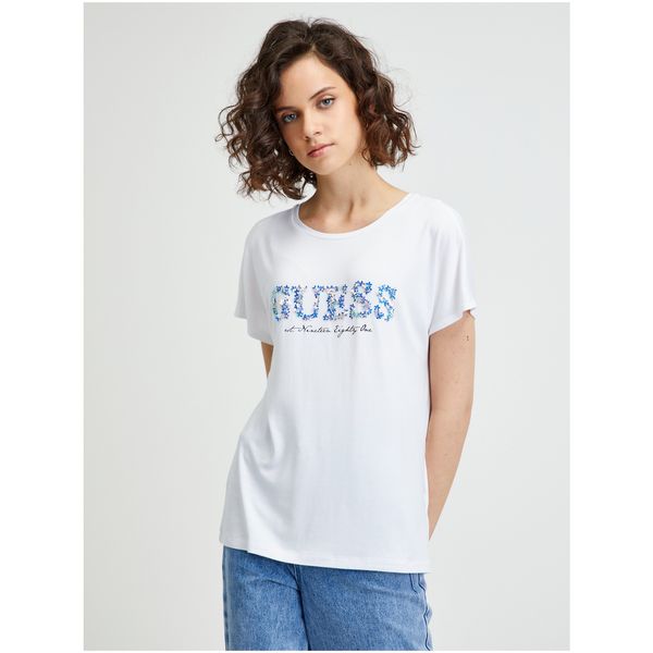 Guess White Women's T-Shirt Guess - Women