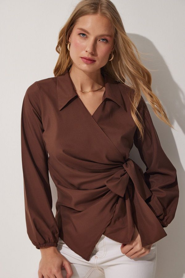 Happiness İstanbul Happiness İstanbul Blouse - Brown - Regular fit