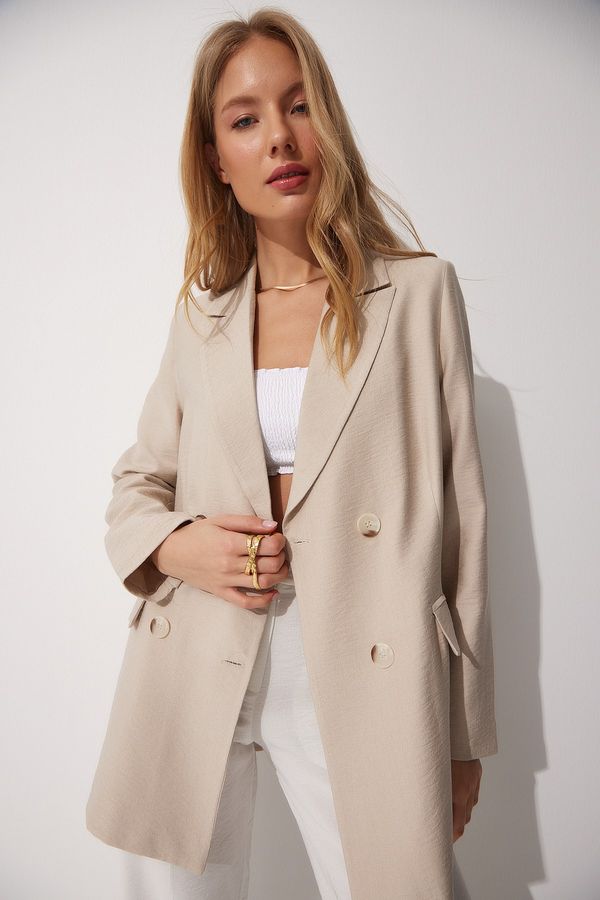 Happiness İstanbul Happiness İstanbul Jacket - Beige - Oversize