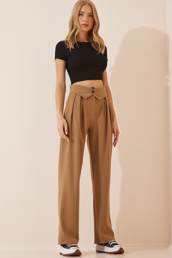 Happiness İstanbul Happiness İstanbul Pants - Brown - Wide leg