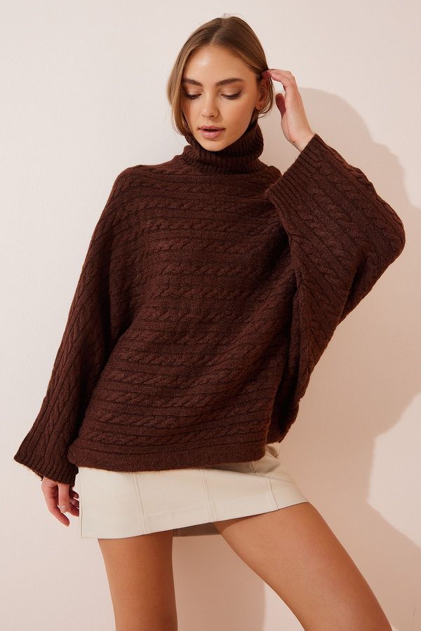 Happiness İstanbul Happiness İstanbul Sweater - Brown - Oversize