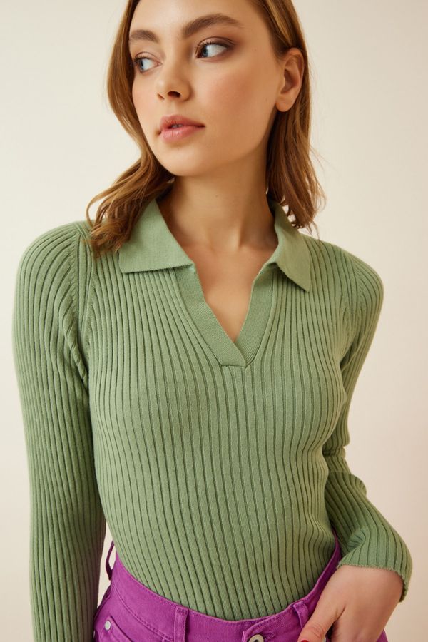 Happiness İstanbul Happiness İstanbul Sweater - Green - Regular fit