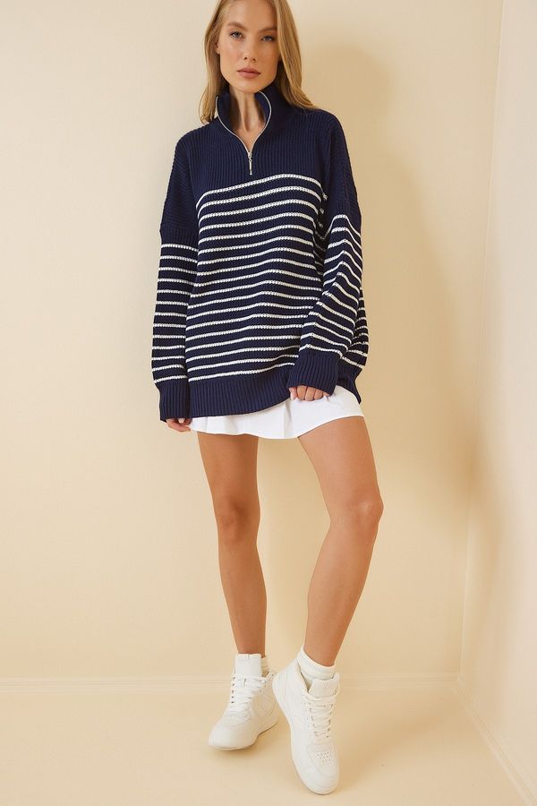 Happiness İstanbul Happiness İstanbul Sweater - Navy blue - Oversize
