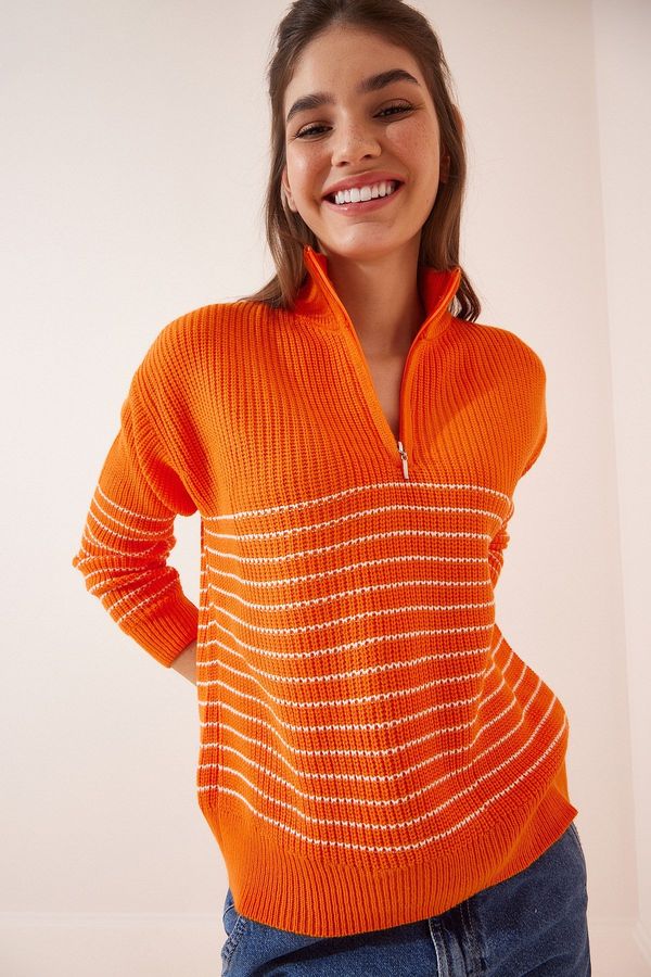 Happiness İstanbul Happiness İstanbul Sweater - Orange - Oversize