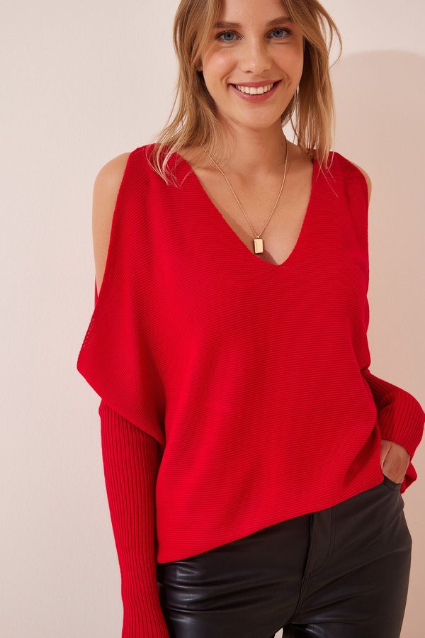 Happiness İstanbul Happiness İstanbul Sweater - Red - Oversize