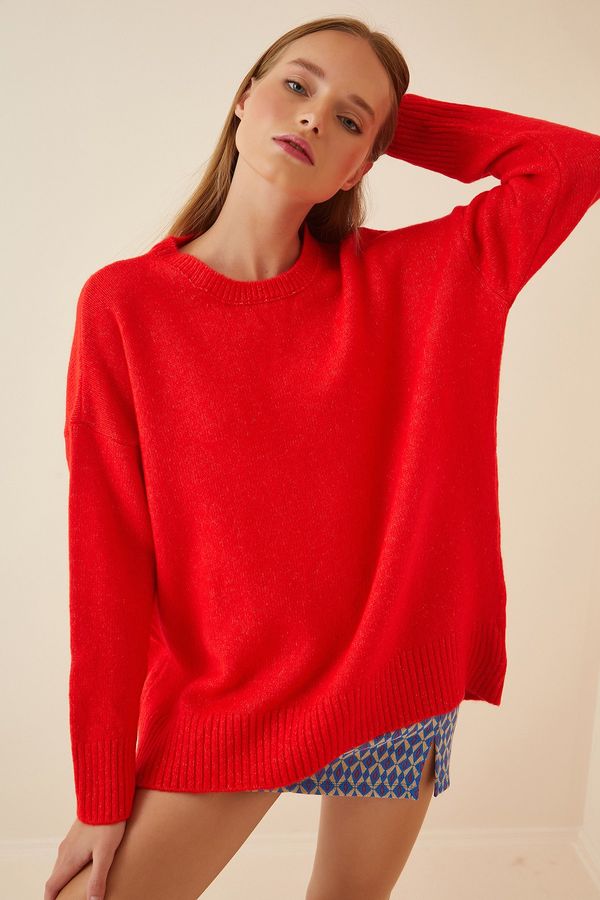 Happiness İstanbul Happiness İstanbul Sweater - Red - Oversize