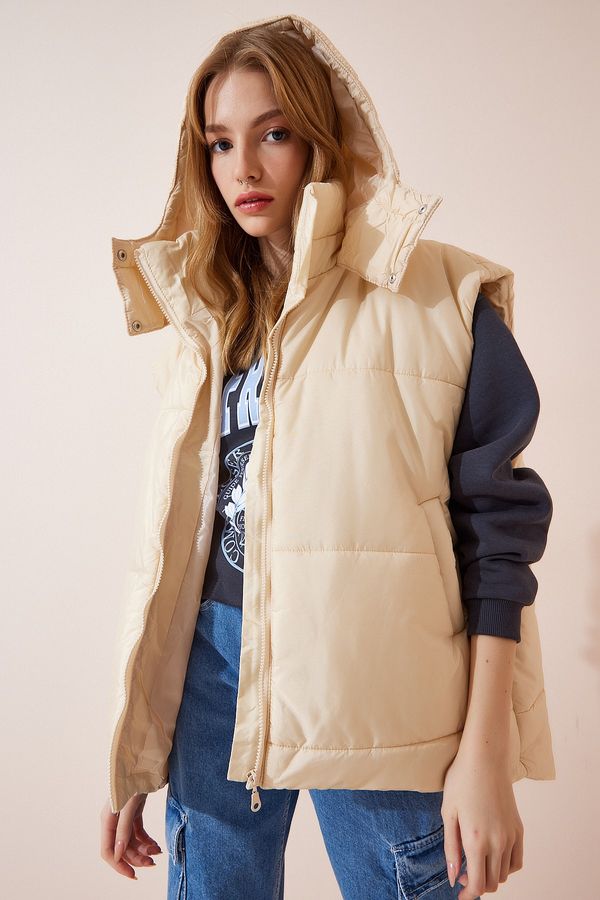 Happiness İstanbul Happiness İstanbul Vest - Beige - Puffer