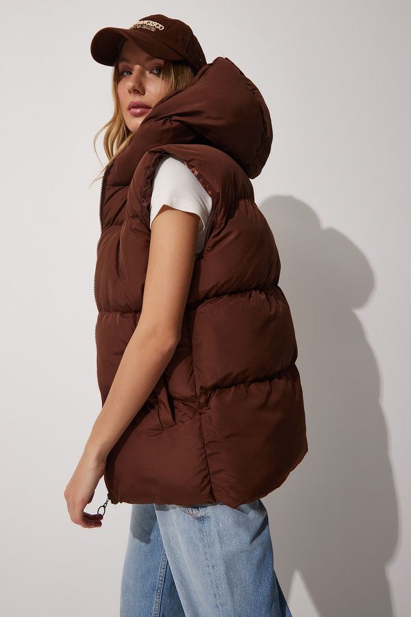 Happiness İstanbul Happiness İstanbul Vest - Brown - Puffer