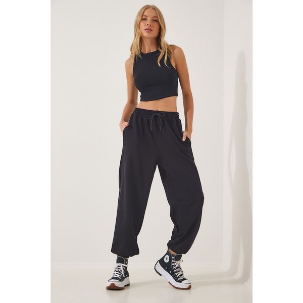 Happiness İstanbul Happiness İstanbul Women's Black Wide Jogging Sweatpants