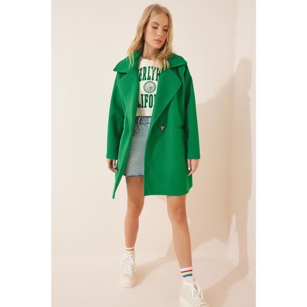 Happiness İstanbul Happiness İstanbul Women's Green Oversized Cachet Coat