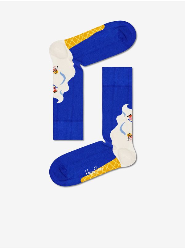 Happy Socks White-blue socks with winter motif Happy Socks - unisex