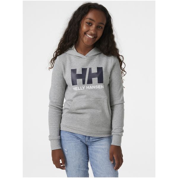 Helly Hansen Light grey children's brindle hoodie HELLY HANSEN - Girls